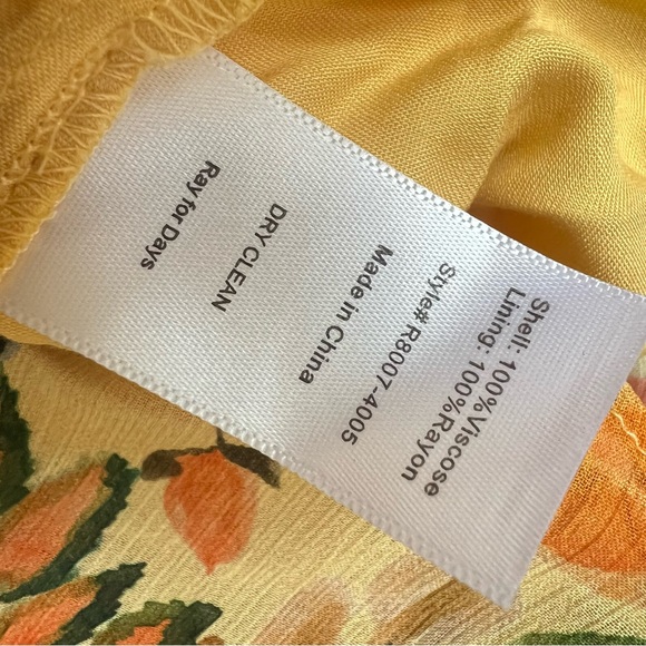 RAYS FOR DAYS Darya Romper Dress in Floral Yellow Size M - Picture 9 of 11